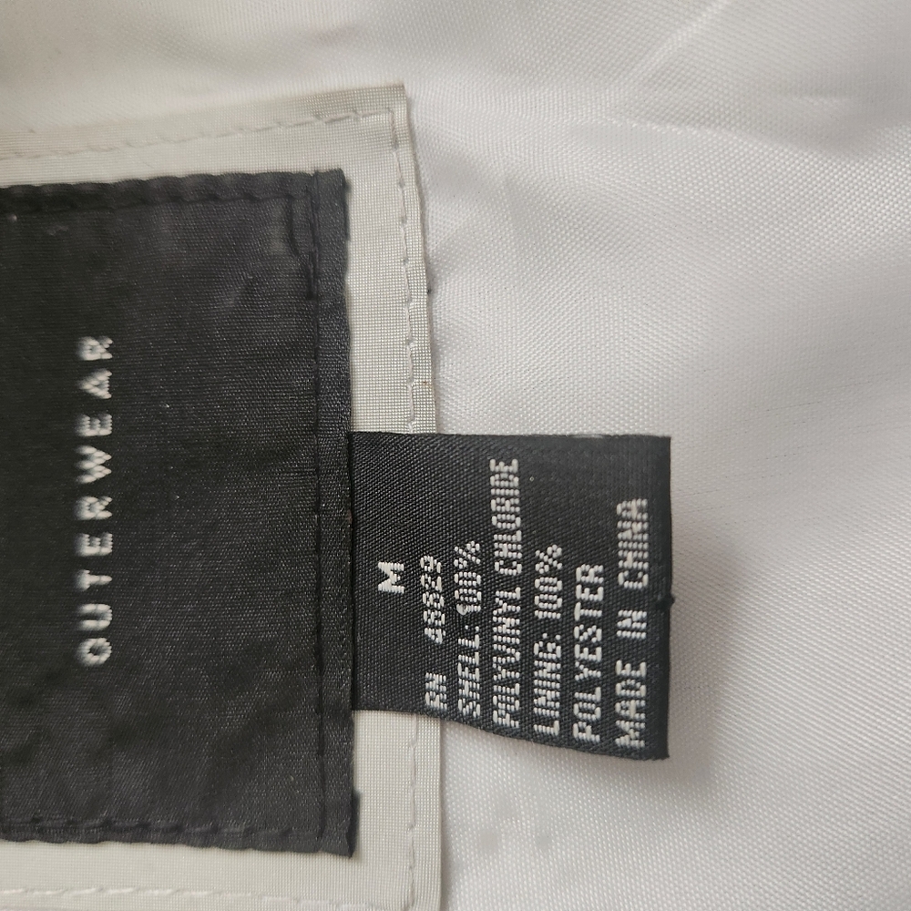 Vintage Silver Gray Tech Wear Vinyl Trench Jacket - Picture 4 of 14